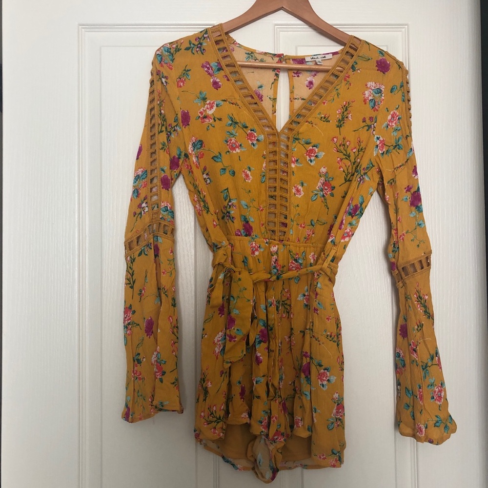 Yellow/Orange Floral Romper